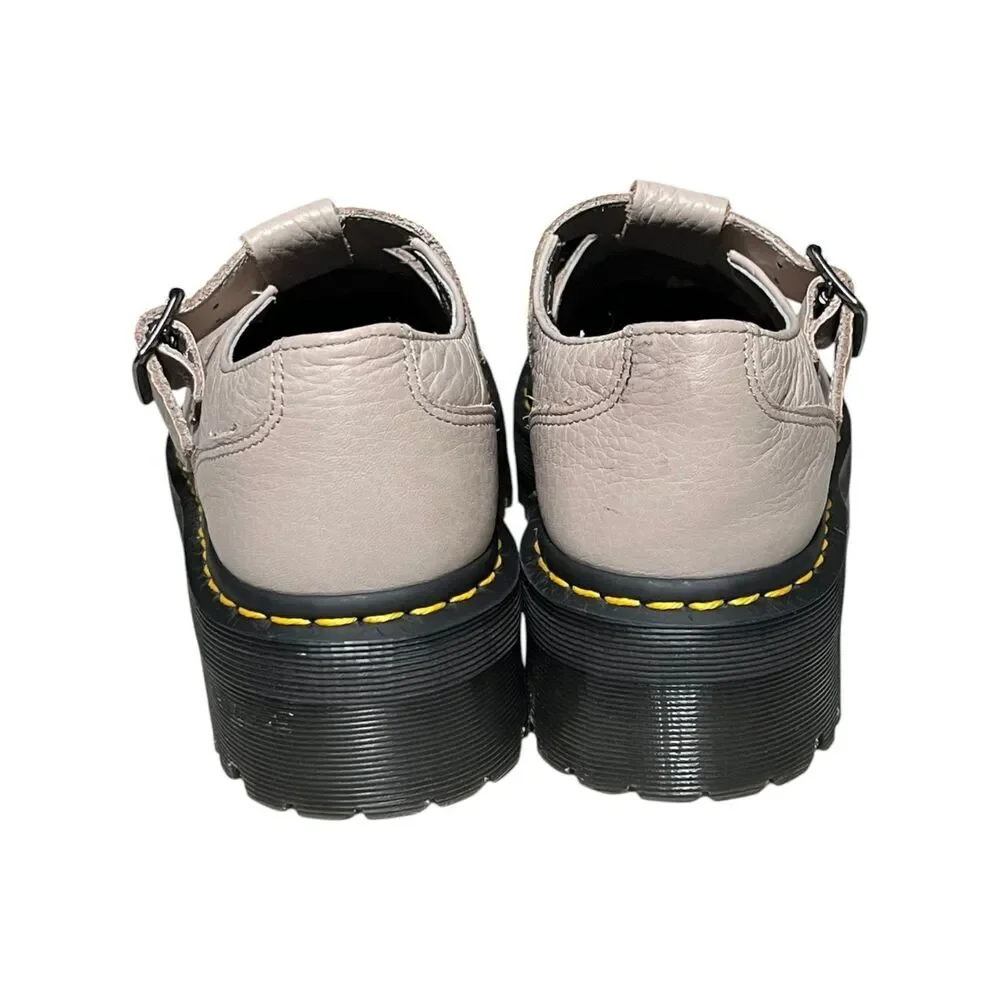 Dr. Martens Bethan Pisa Platform Mary Jane Shoes Parchment Beige Womens 9 EU 41